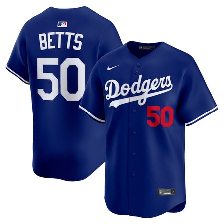 Men's Los Angeles Dodgers #50 Mookie Betts Royal Alternate Limited Player Jersey